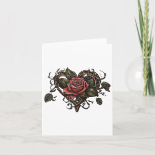 Tarjeta Gráfico de Día de San Valentín del tatuaje del cor