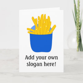 Tarjeta Gráfico de Fries franceses - Personalizable
