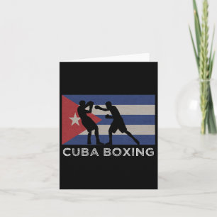 Tarjeta Gráfico de guantes de boxeo con bandera cubana de 
