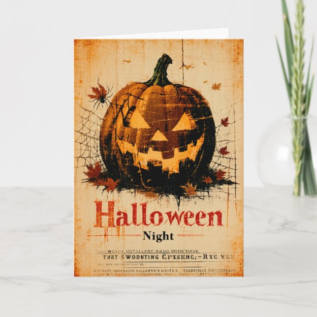 Tarjeta Gráfico de Halloween - Diseño clásico de los años  (Anverso)
