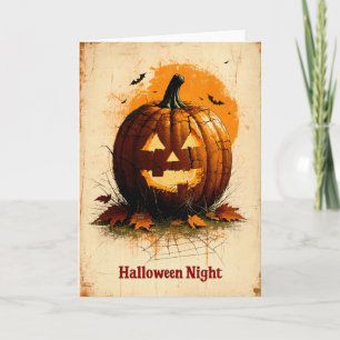 Tarjeta Gráfico de Halloween - Estilo único de los años 60