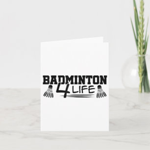 Tarjeta Gráfico de jugador de bádminton para toda la vida 