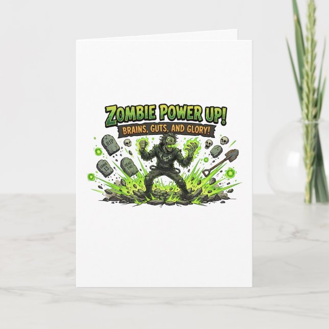 Tarjeta Gráfico de jugador de poder zombie (Anverso)