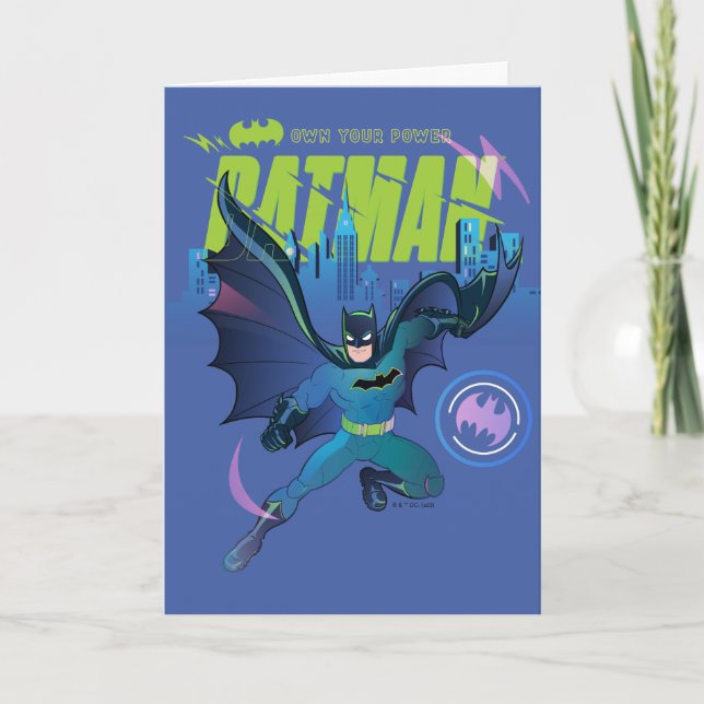 Tarjeta Gráfico de la ciudad de Batman "Own Your Power" (Anverso)