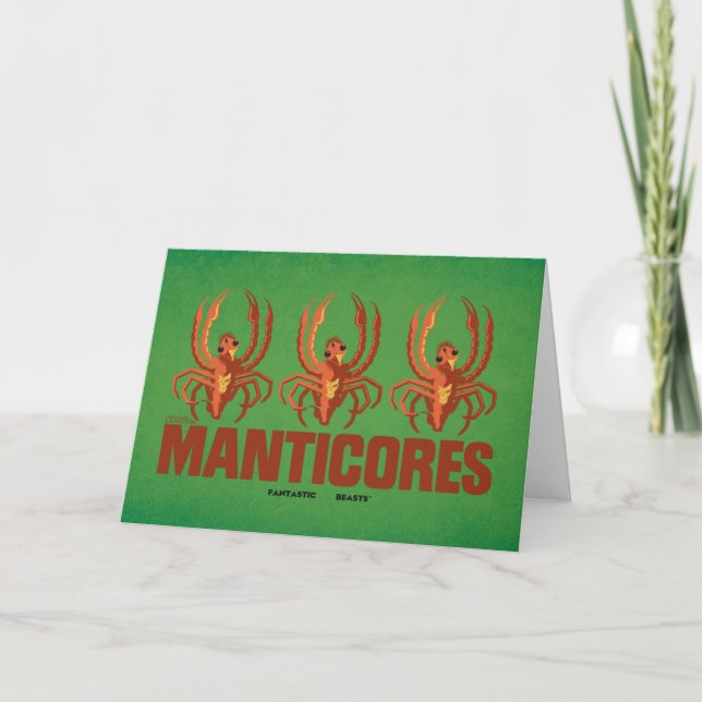 Tarjeta Gráfico de la cosecha de manticores de bebés (Anverso)