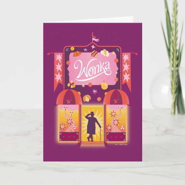 Tarjeta Gráfico de la tienda Wonka Candy (Anverso)