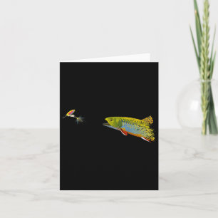 Tarjeta Gráfico De La Trucha De La Pesca De Mosca Para El