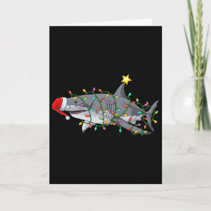Tarjeta Gráfico de Navidad Tiburón de Navidad Tiburones di