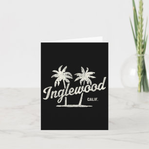 Tarjeta Gráfico de palmeras de los 70 de Inglewood Califor