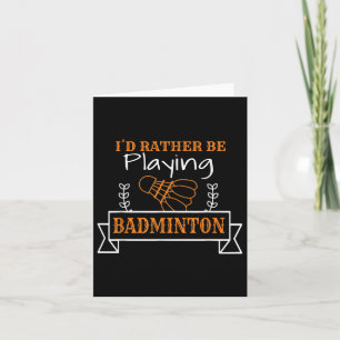 Tarjeta Gráfico de pelota de bádminton para un jugador de 