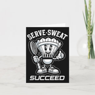 Tarjeta Gráfico de raqueta y volante de dibujos animados B