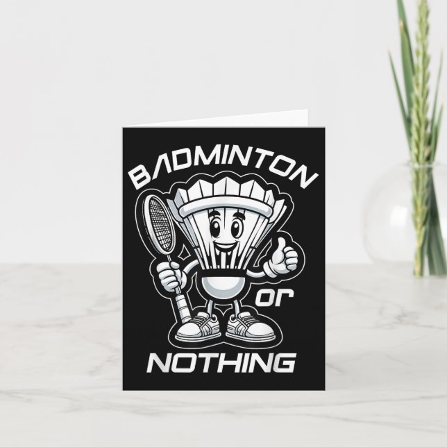 Tarjeta Gráfico de raqueta y volante de dibujos animados p (Anverso)