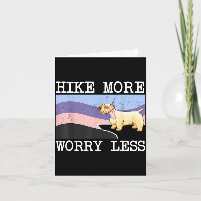 Tarjeta gráfico de Sealyham terrier hike more worry less (Anverso)