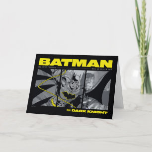 Tarjeta Gráfico de tres paneles de comic Batman