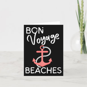 Tarjeta Gráfico del crucero Bon Voyage para mujeres