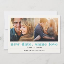 Tarjeta Gráfico mínimo | 2 Fotos Aplazamiento del Boda