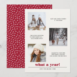 Tarjeta Gráfico mínimo | Año de revisión 3 collage de foto