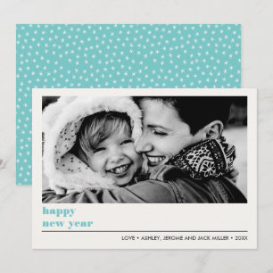 Tarjeta Gráfico mínimo Foto de Aqua Happy New Year