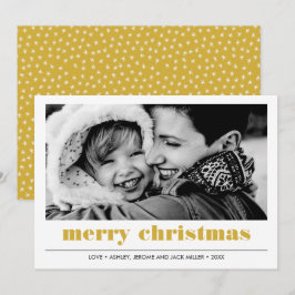Tarjeta Gráfico mínimo | Foto Yellow Merry Christmas