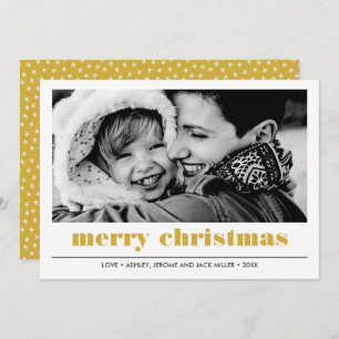 Tarjeta Gráfico mínimo   Foto Yellow Merry Christmas