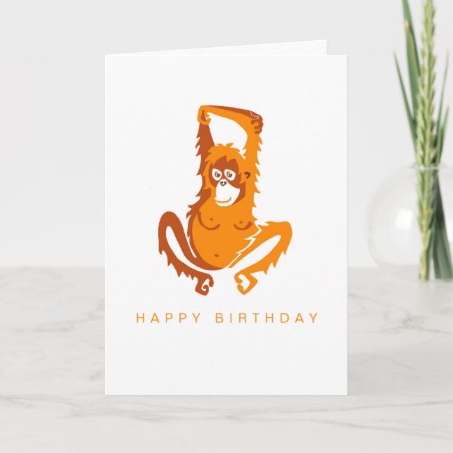 Tarjeta Gráfico - ORANGUTAN - Animales salvajes - Naturale (Anverso)