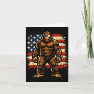 Tarjeta Gráfico Patriótico de la Bandera Americana de Bigf