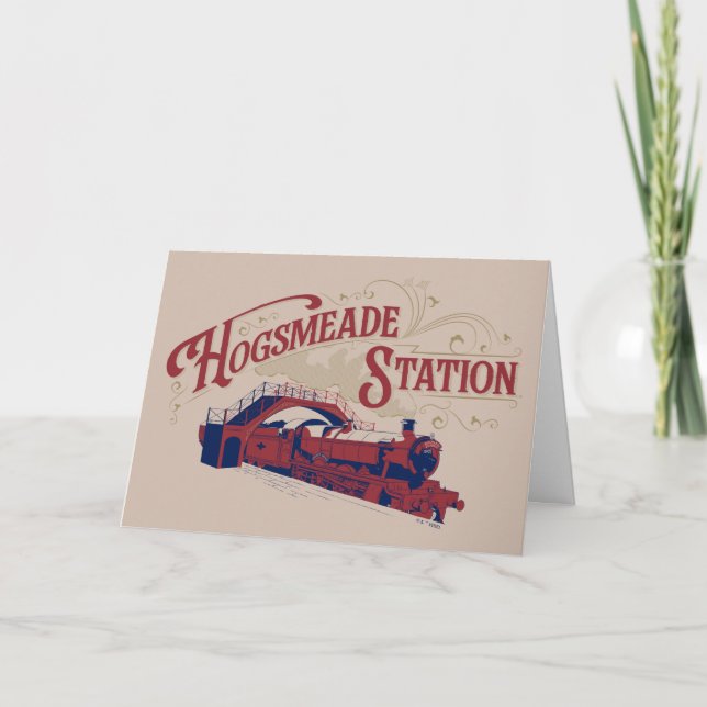 Tarjeta Gráfico vintage de la estación de HOGSMEADE (Anverso)