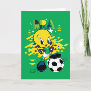 Tarjeta Gráficos de fútbol del equipo de Brasil con TWEETY