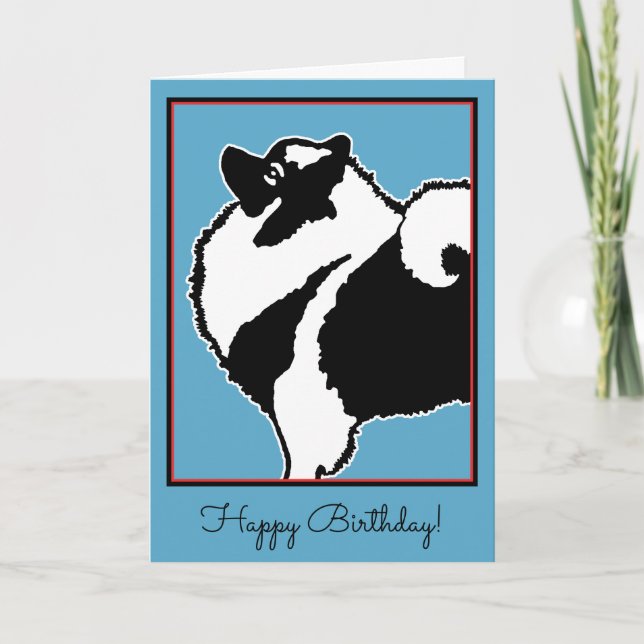Tarjeta Gráficos de Keeshond - Arte de perro original lind (Anverso)