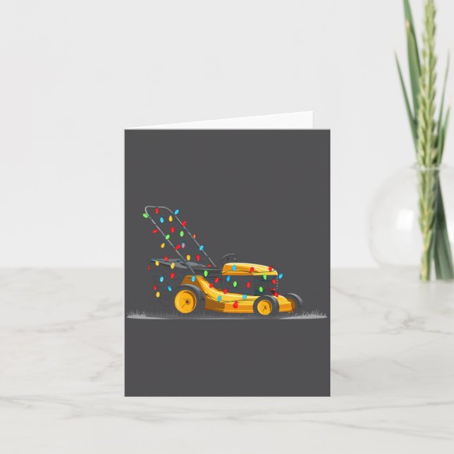Tarjeta Gráficos de Navidad para Cortacésped Amante de Luc (Anverso)