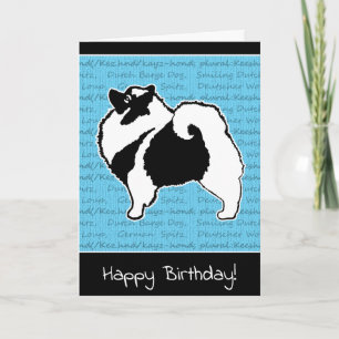 Tarjeta Gráficos del Keeshond - arte original lindo del