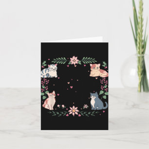 Tarjeta Gráficos Divertidos de Gatos para Mujeres Dueñas d