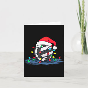 Tarjeta Gráficos divertidos de Navidad de voleibol amante