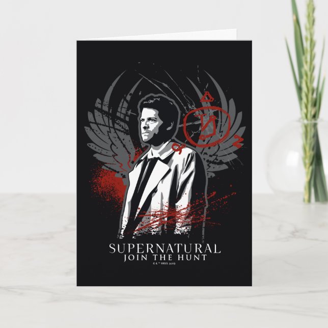 Tarjeta Grafiti de Castiel Supernatural (Anverso)