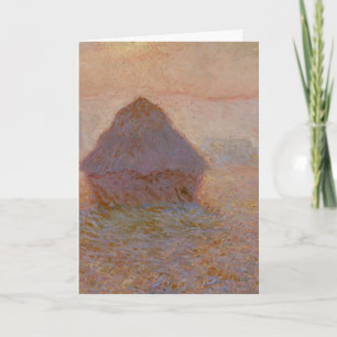Tarjeta Grainstack de Claude Monet, Sun in the Mist (1891)