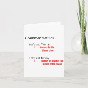 Tarjeta Gramática Funny Pegatina De Chiste