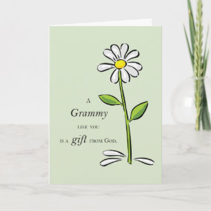 Tarjeta Grammy regalo de Dios Daisy Abuelos religiosos