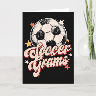 Tarjeta Gramos de fútbol Amante del jugador de fútbol retr