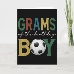Tarjeta Gramos De Fútbol Del Niño De Cumpleaños Combinando