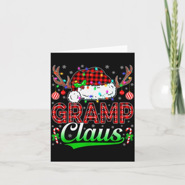 Tarjeta Gramp Claus Christmas Lights Matching Family Xmas  (Anverso)