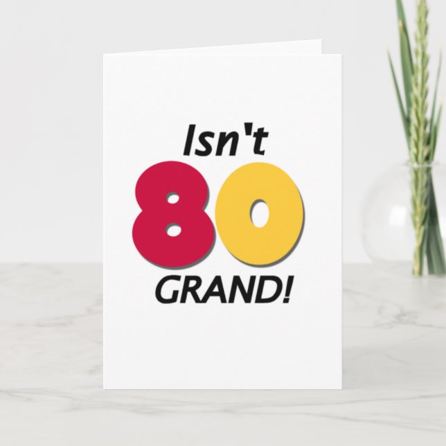 Tarjeta Gran 80 cumpleaños (Anverso)