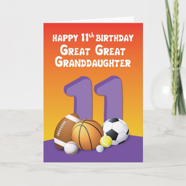Tarjeta Gran Abuela 11ª Bola Deportiva de Cumpleaños (Anverso)