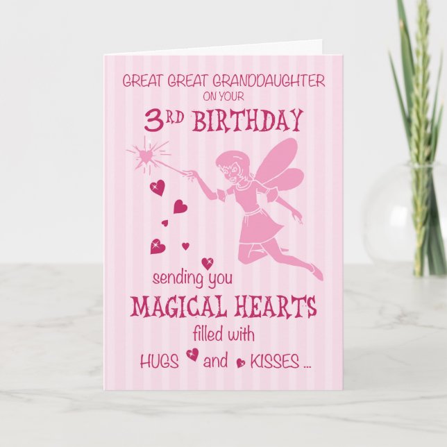Tarjeta Gran Abuela 3er cumpleaños Fai mágico (Anverso)