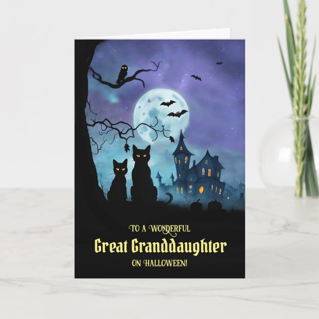 Tarjeta Gran Abuela Cuidada Feliz Halloween (Anverso)
