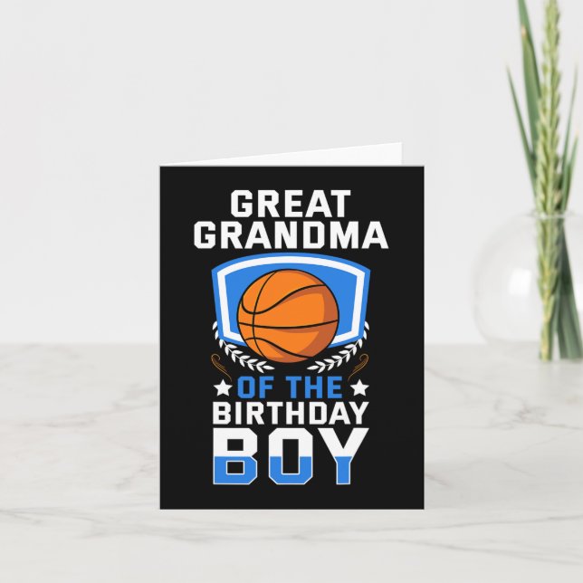Tarjeta Gran Abuela De La Familia Nacida De Baloncesto (Anverso)