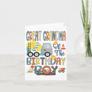 Tarjeta Gran Abuela De La Guerra De Construcción Del Niño 