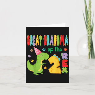 Tarjeta Gran Abuela De Los Dos Rex Dino