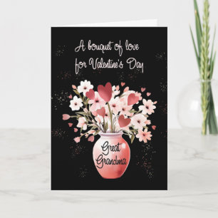 Tarjeta Gran Abuela Día de San Valentín Bouquet