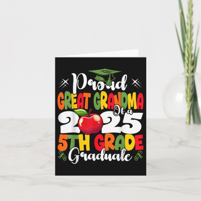 Tarjeta Gran Abuela Orgullosa Cl De 2025 5º Grado Gra (Anverso)