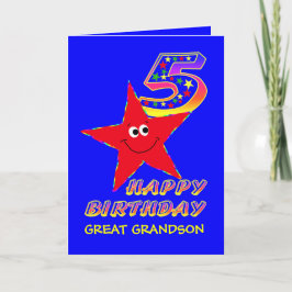 Tarjeta Gran Abuelito de cumpleaños de Estrella Roja